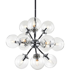 Soleil 12 Light 25 inch Chrome Chandelier Ceiling Light in Chrome and Clear