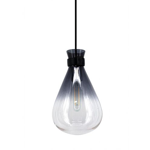 Del Mar 1 Light 8 inch Smoke and Clear Pendant Ceiling Light