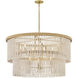 Indra 9 Light 38 inch Lacquered Brass Chandelier Ceiling Light