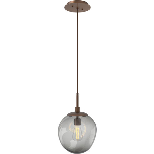 Aster Incandescent 1 Light 10 inch Burnished Bronze Pendant Ceiling Light in Smoke Aster