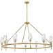 Ana 12 Light 58 inch Heritage Brass Chandelier Ceiling Light