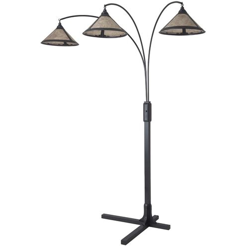 Natural Mica 86 inch 40.00 watt Gunmetal and Charcoal Gray Arc Floor Lamp Portable Light