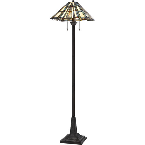 3100 Tiffany 62 inch 100.00 watt Dark Bronze Floor Lamp Portable Light