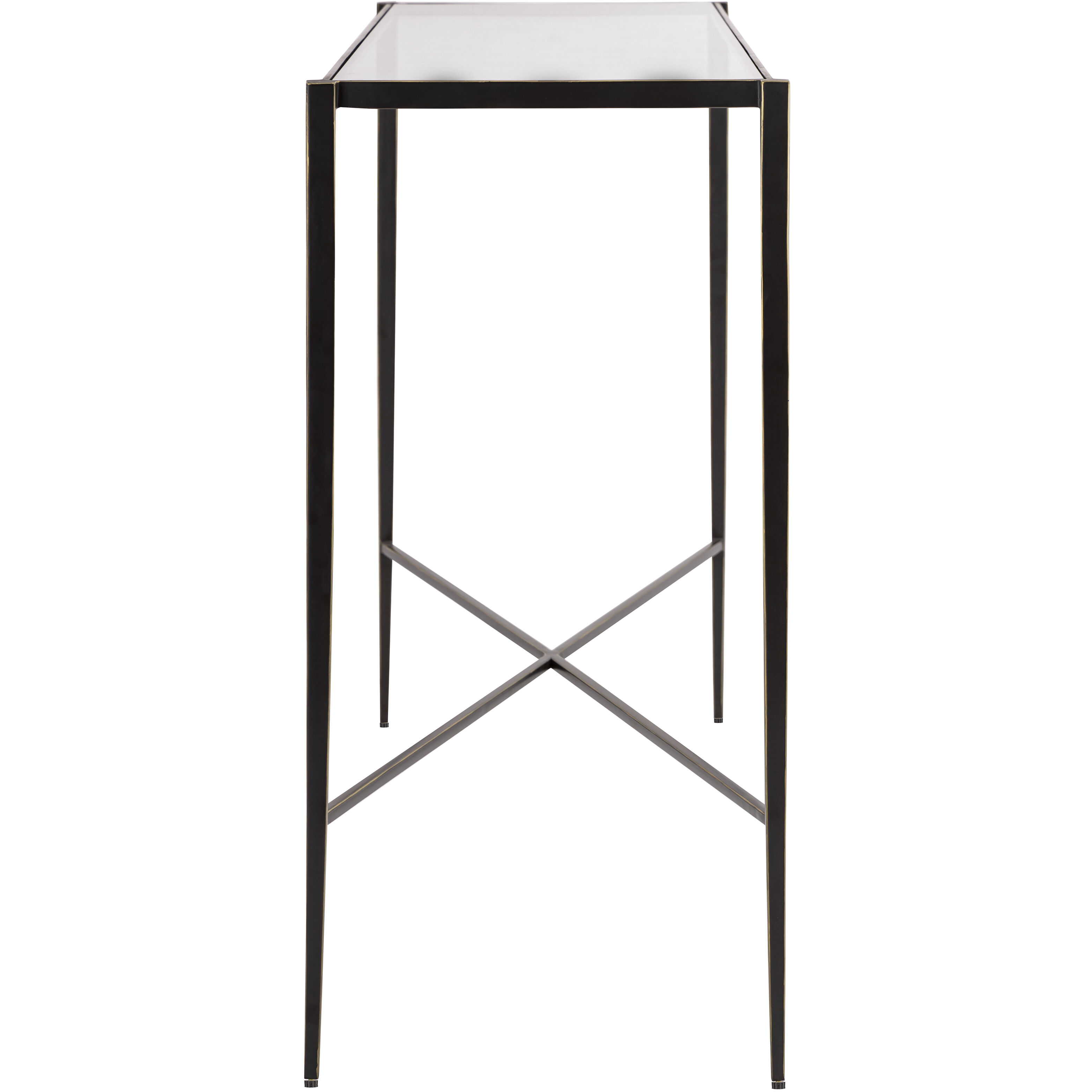 Leon 54 X 16 inch Bronze with Clear Console Table