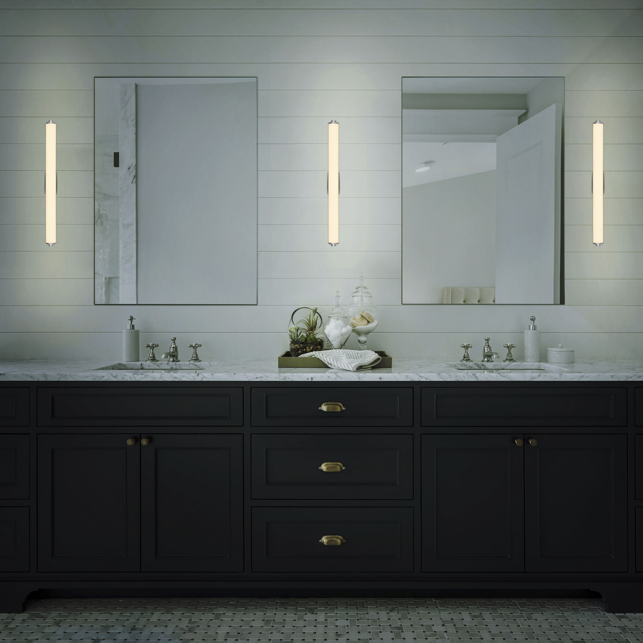 Procyon 25 inch Silver Bathroom Vanity Light Wall Light