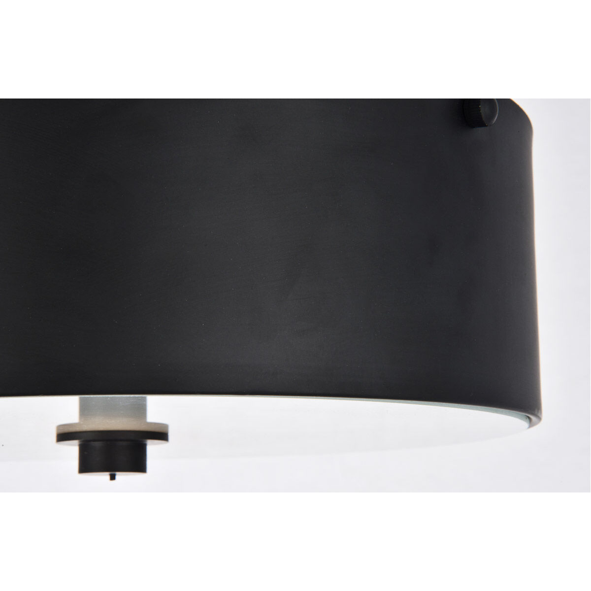 Hazen 2 Light 12 inch Flat Black and White Flush Mount Ceiling Light