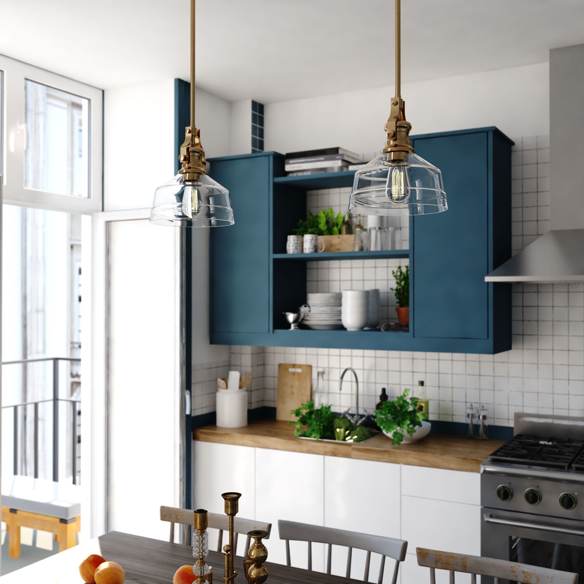 Beloit 1 Light 9 inch Brushed Gold Mini Pendant Ceiling Light