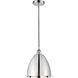Edison Dome LED 9 inch Polished Chrome Mini Pendant Ceiling Light