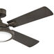 Collier 54 inch Metallic Matte Bronze with Walnut, Metallic Matte Bronze Blades Fan