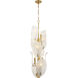 Orchid 10 Light 13 inch Legacy Brass Pendant Ceiling Light in White Handmade Glass