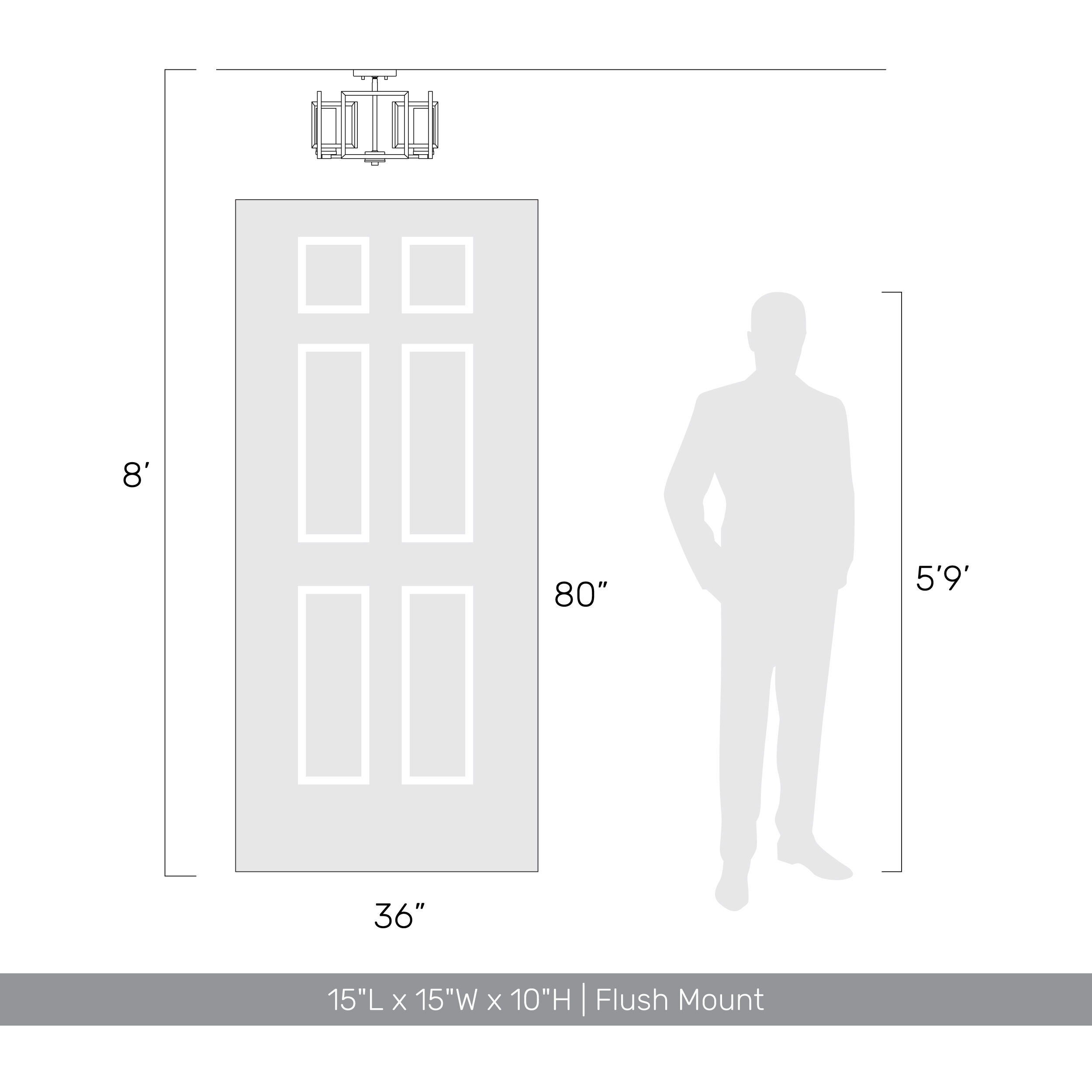 Marco 4 Light 16 inch Matte Black Flush Mount Ceiling Light