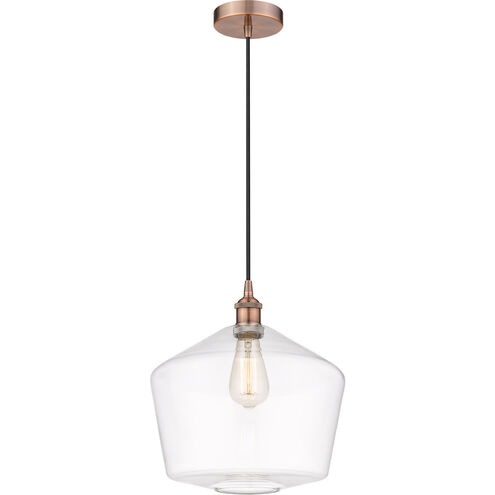 Edison Cindyrella LED 12 inch Antique Copper Mini Pendant Ceiling Light