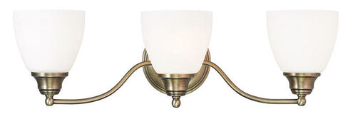 Somerville 3 Light 23 inch Antique Brass Bath Vanity Wall Light