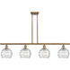 Ballston Deco Swirl LED 48 inch Brushed Brass Island Light Ceiling Light, Ballston
