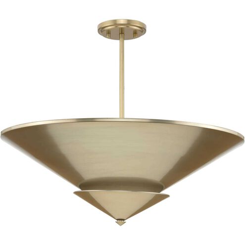Pinellas 4 Light 25 inch Soft Gold Semi-Flush Mount Ceiling Light, Design Series