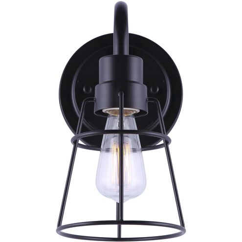 Dree 1 Light 7 inch Black Vanity Light Wall Light