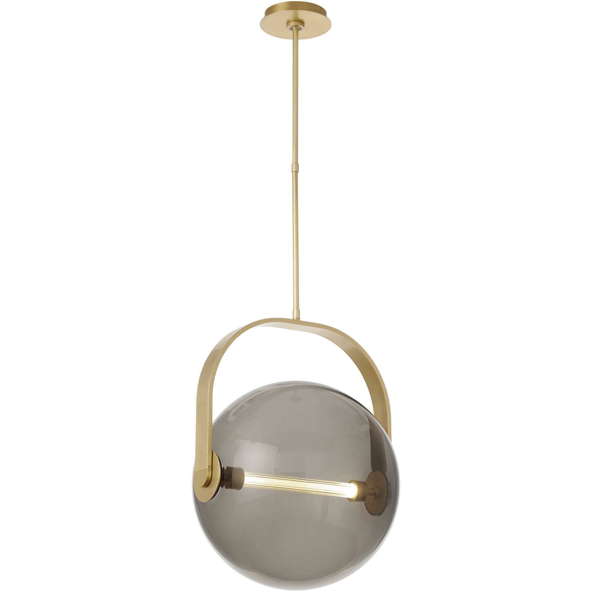 Sean Lavin Fues Line-Voltage Pendant Ceiling Light in Transparent Smoke Glass