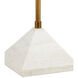 Repertoire 50.75 inch 7 watt Antique Brass and White Floor Lamp Portable Light