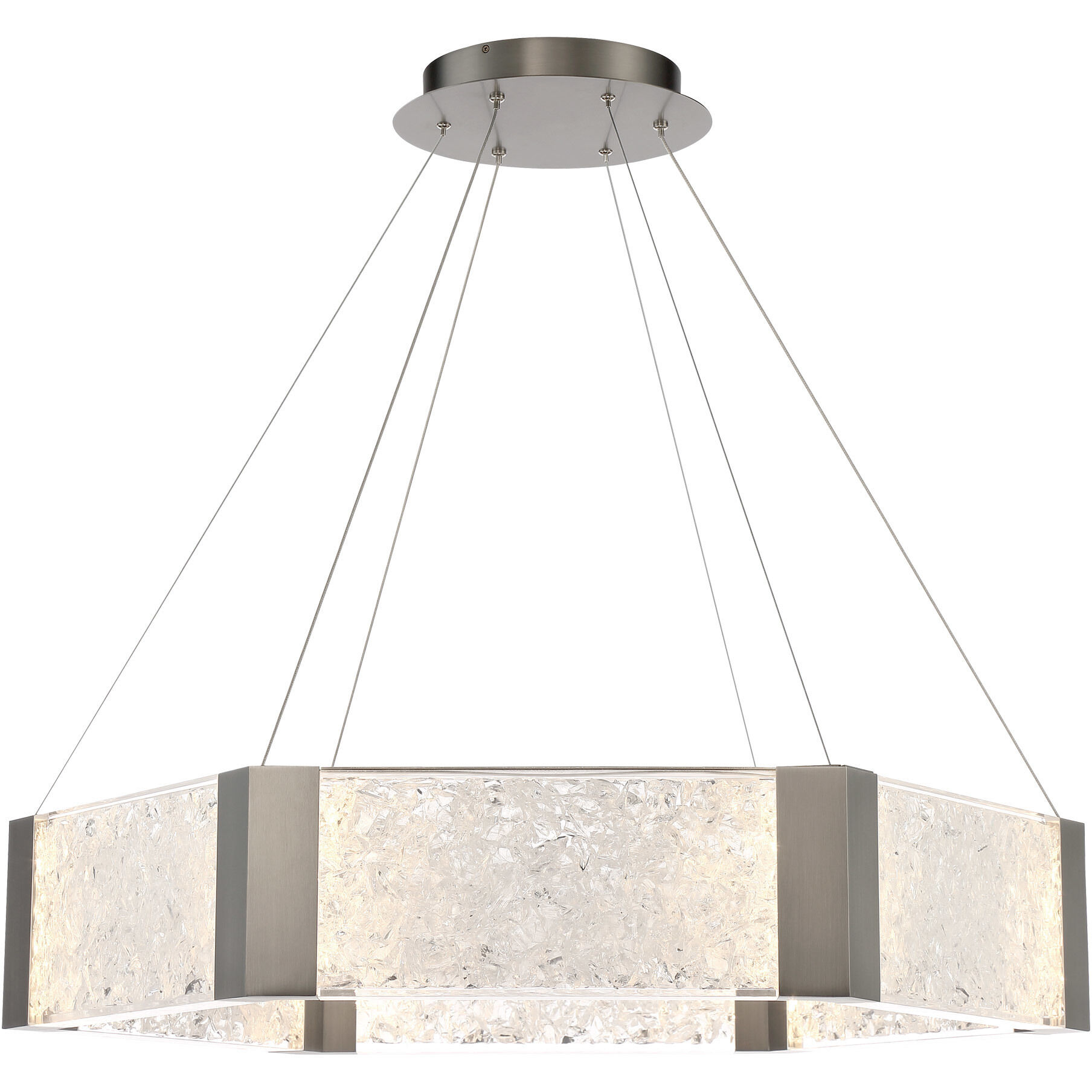 Forever LED 29.44 inch Antique Nickel Chandelier Ceiling Light