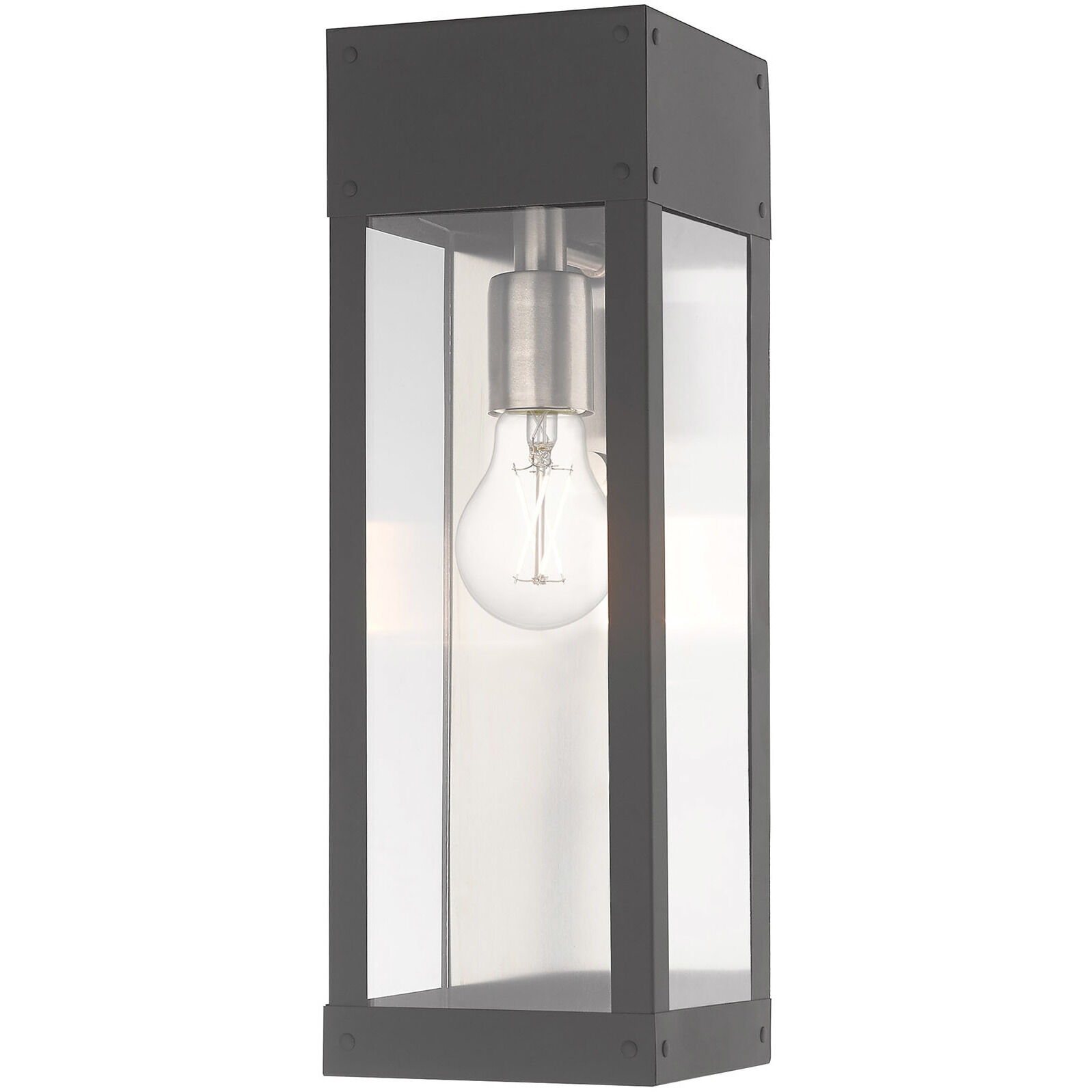 Barrett 1 Light 15 inch Scandinavian Gray Outdoor Wall Lantern