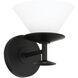 Tremolo 1 Light 8 inch Matte Black and Champagne Gold Vanity Light Wall Light