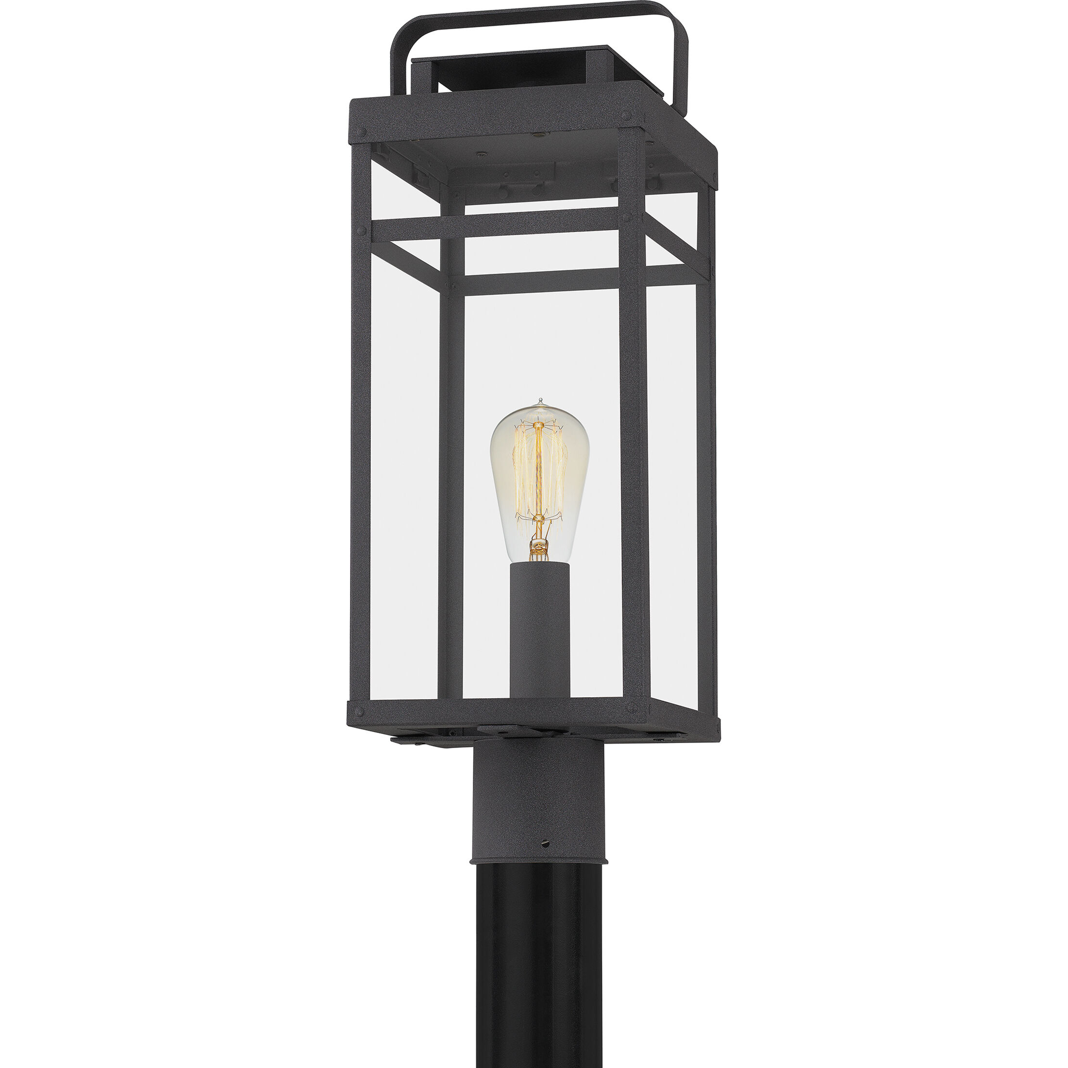 Keaton 1 Light 22 inch Mottled Black Outdoor Post Lantern, Large