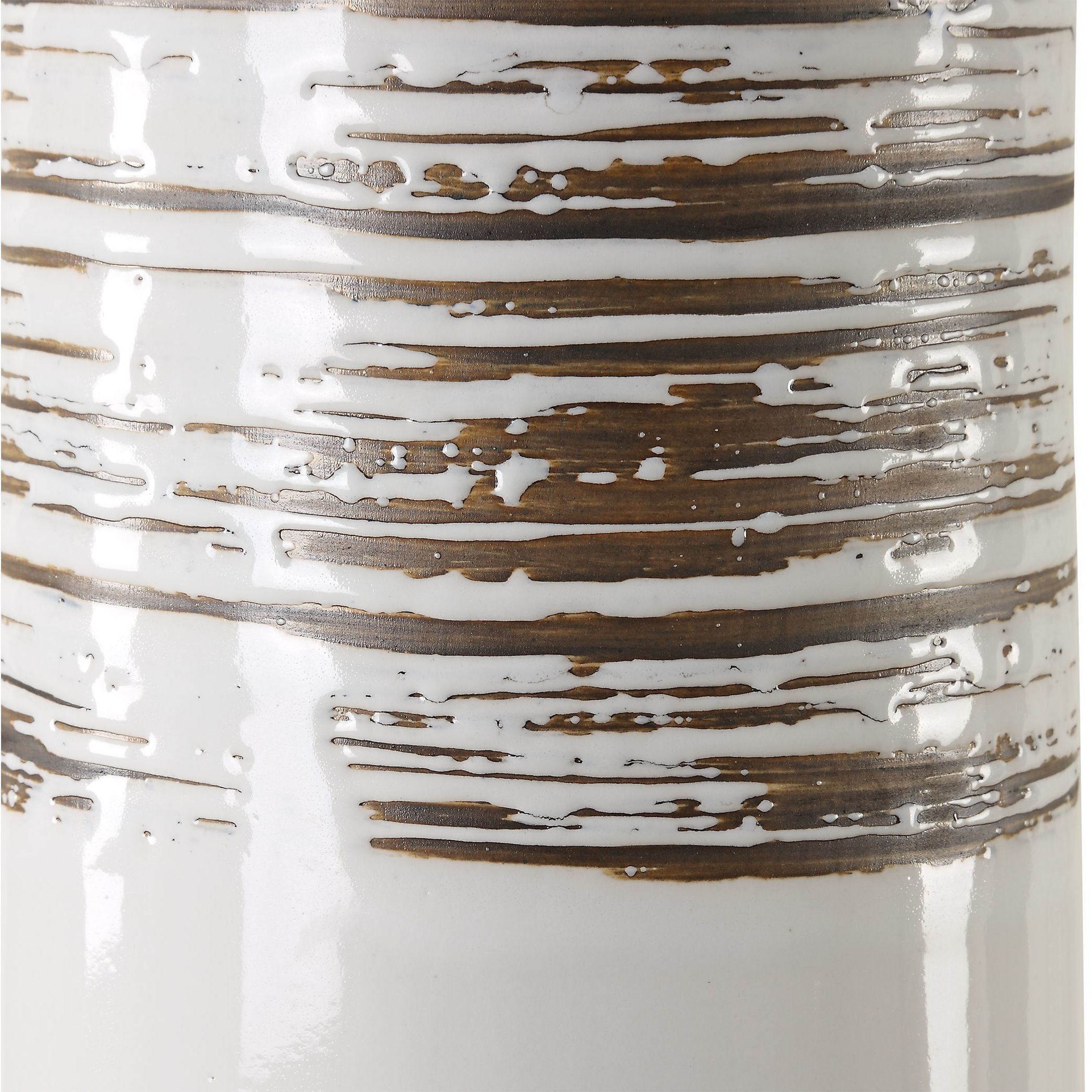 Haven 29.5 inch 150.00 watt White Glaze and Brushed Plated Nickel Table Lamp Portable Light
