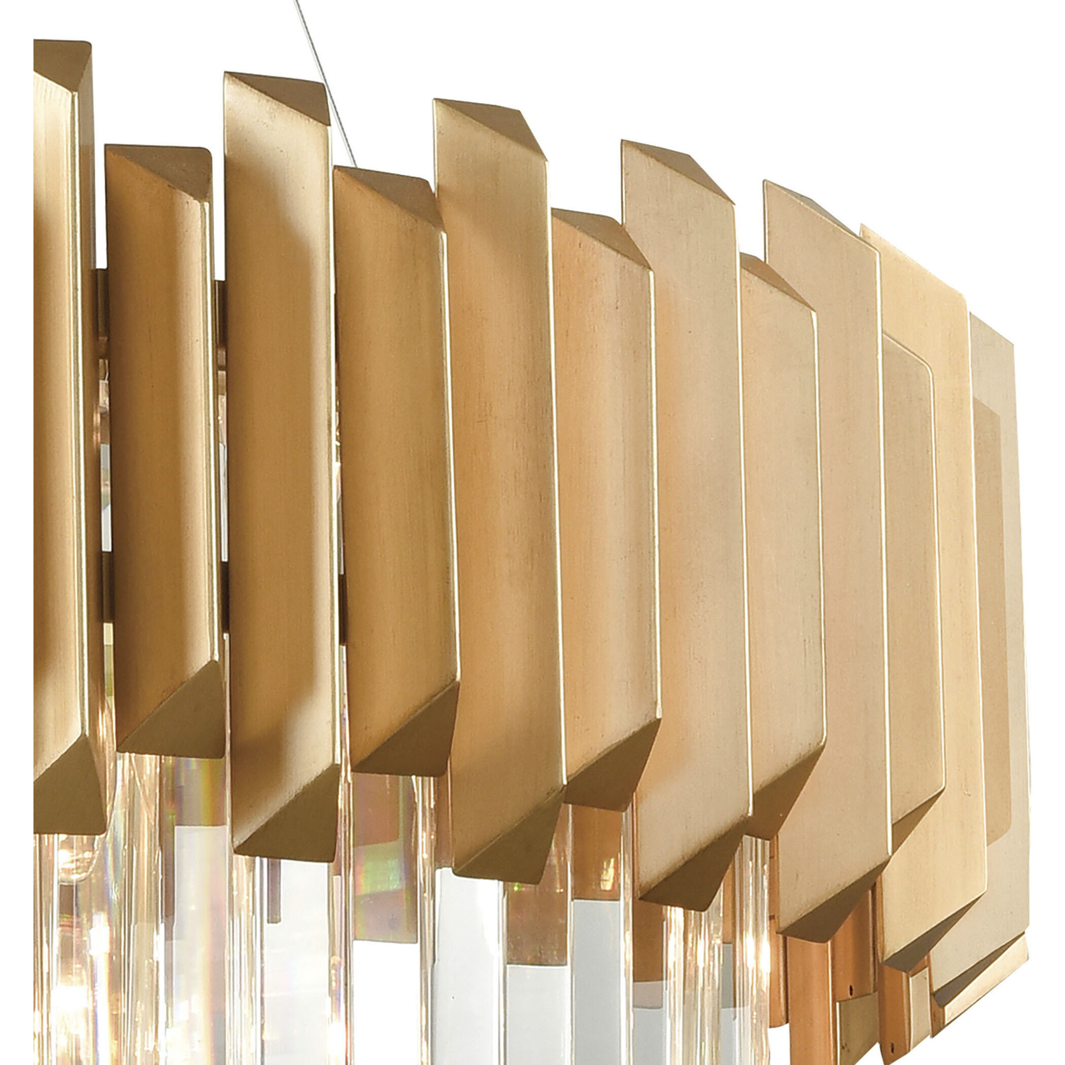 Seneca Falls 8 Light 34 inch Matte Gold Chandelier Ceiling Light