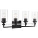 Binsly 4 Light 32 inch Coal Bath Vanity Light Wall Light