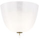 AERIN Brisa LED 14 inch Hand-Rubbed Antique Brass Semi-Flush Mount Ceiling Light