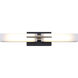 Hazel LED 24 inch Matte Black and Gold Vanity Light Wall Light