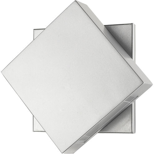 Quadrate LED 9.25 inch Silver Outdoor Wall Light