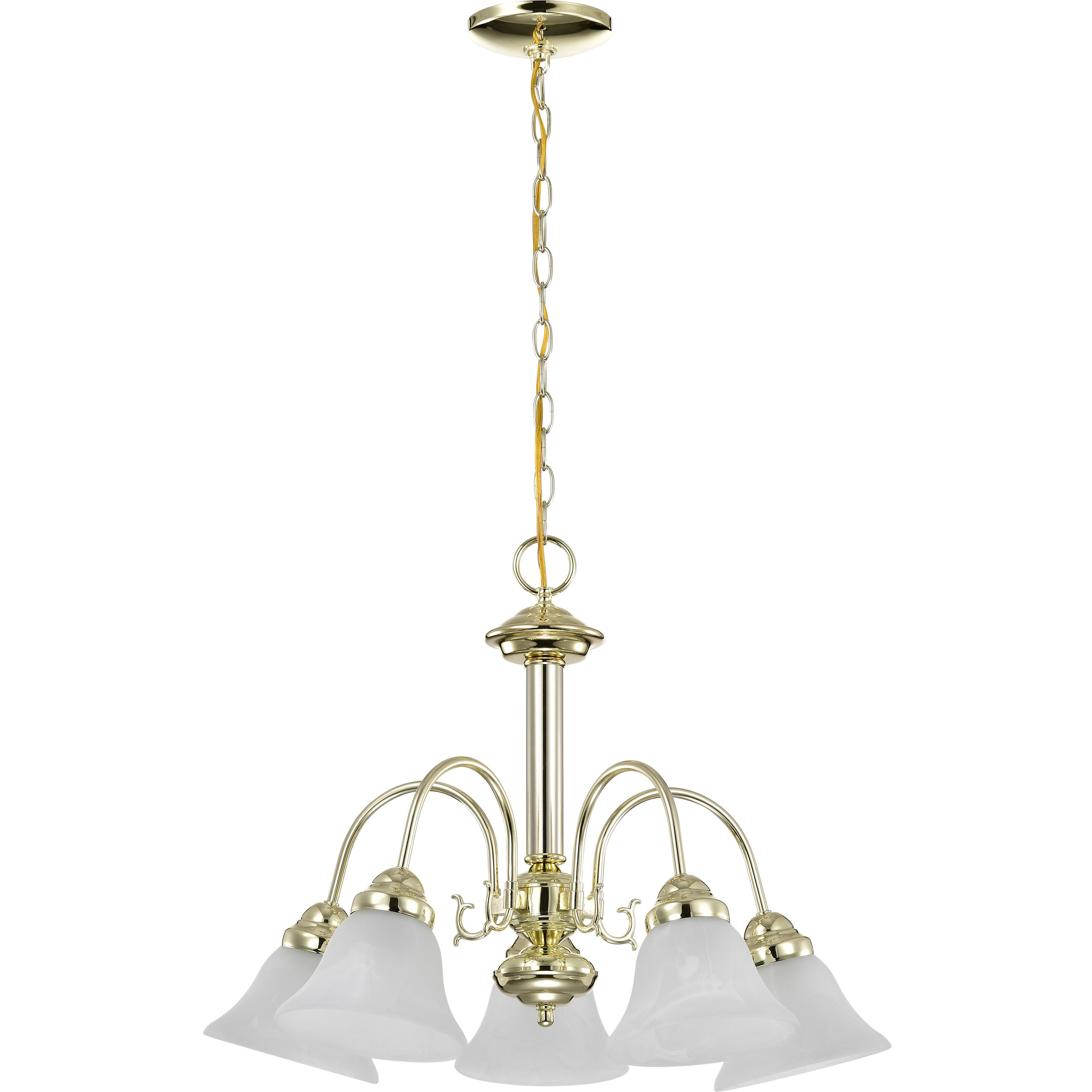 Ballerina 5 Light 24 inch Polished Brass Chandelier Ceiling Light 