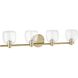 Valentina 4 Light 30 inch Champagne Gold Vanity Light Wall Light
