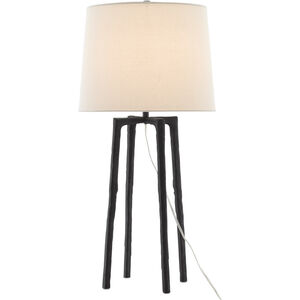 Rowan 32 inch 150.00 watt Charcoal Table Lamp Portable Light