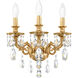 Milano 3 Light 8.5 inch Heirloom Gold Wall Sconce Wall Light in Heritage