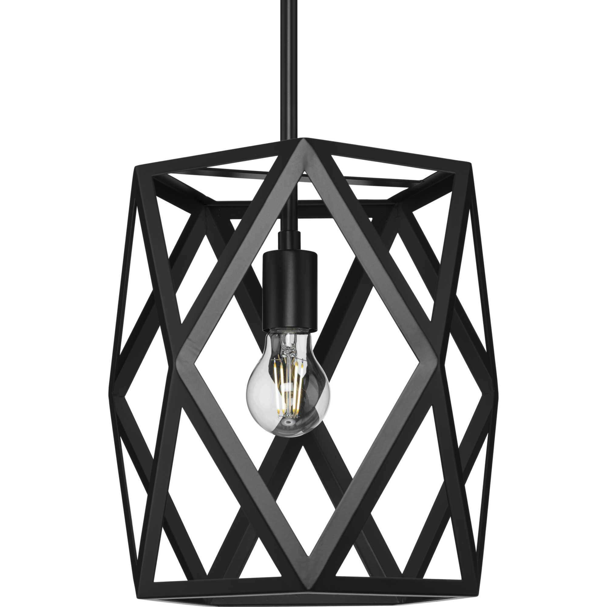 Saucedo 1 Light 12 inch Matte Black Pendant Ceiling Light, Design Series