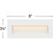 Taper 12v 2.50 watt Satin White Landscape Step Light, Horizontal