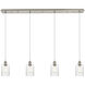 Ballston Hadley 4 Light 48 inch Brushed Satin Nickel Linear Pendant Ceiling Light