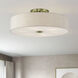 Monroe 6 Light 30 inch Antique Brass Semi Flush Mount Ceiling Light, Extra Large