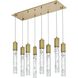 Aurora 8 Light 12 inch Satin Gold Pendant Ceiling Light