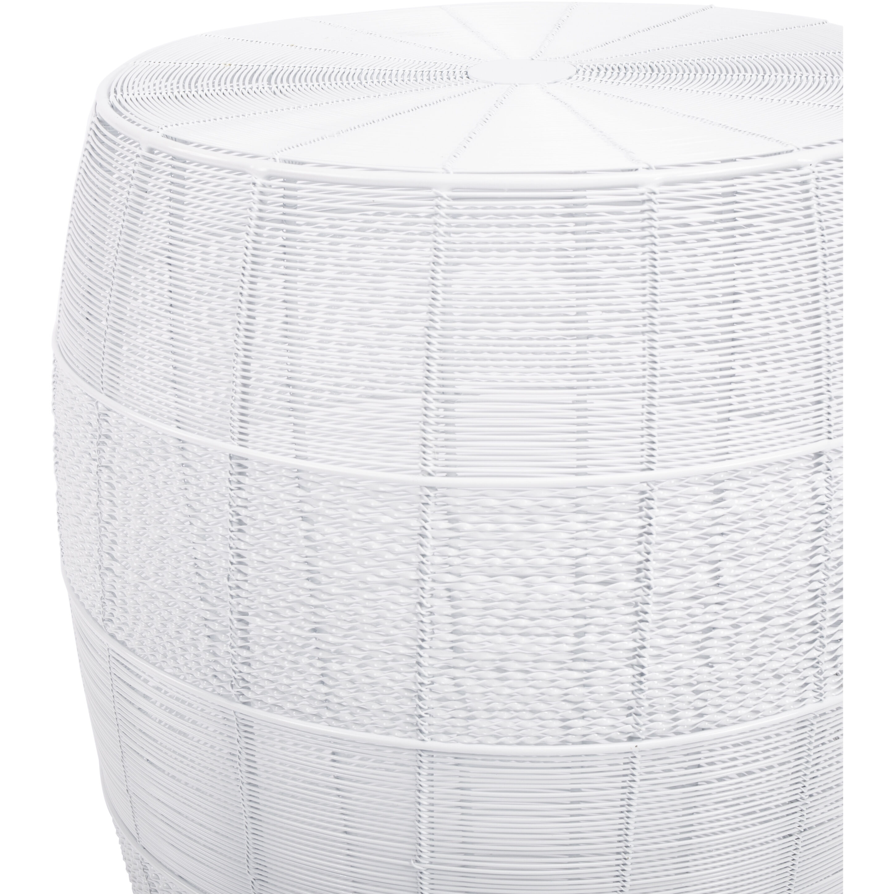 Bellarose White Metal End or Side Table