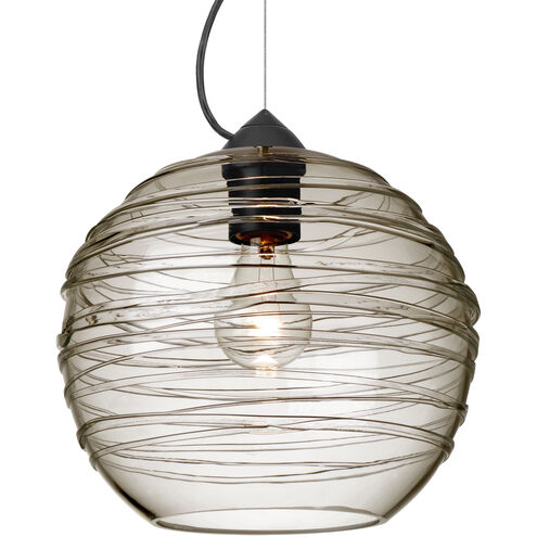 Wave 10 1 Light Black Cord Pendant Ceiling Light