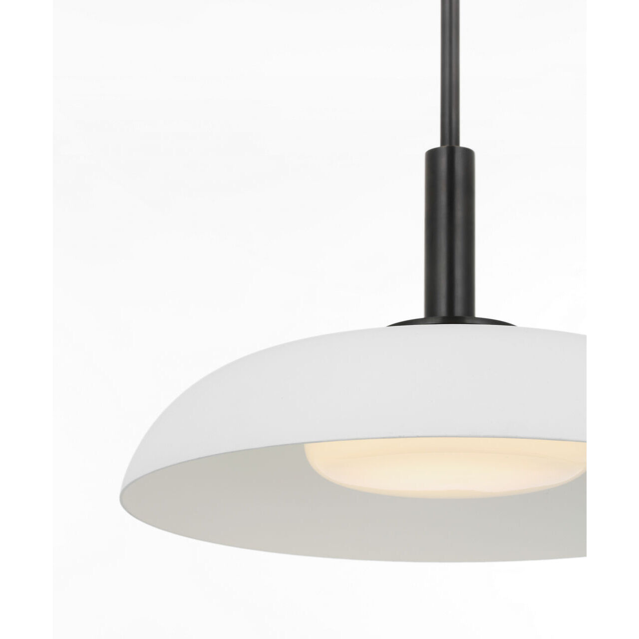 Amber Lewis Cyrus LED 15.5 inch Bronze and Matte White Pendant Ceiling Light