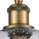 Ballston Athens LED 8 inch Brushed Brass Semi-Flush Mount Ceiling Light in Seedy Glass, Ballston