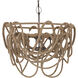 Macon 4 Light 26 inch Natural with Pewter Chandelier Ceiling Light