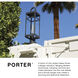 Open Air Porter 1 Light 22.75 inch Aged Zinc Outdoor Post Mount Lantern in Non-LED, Estate Series