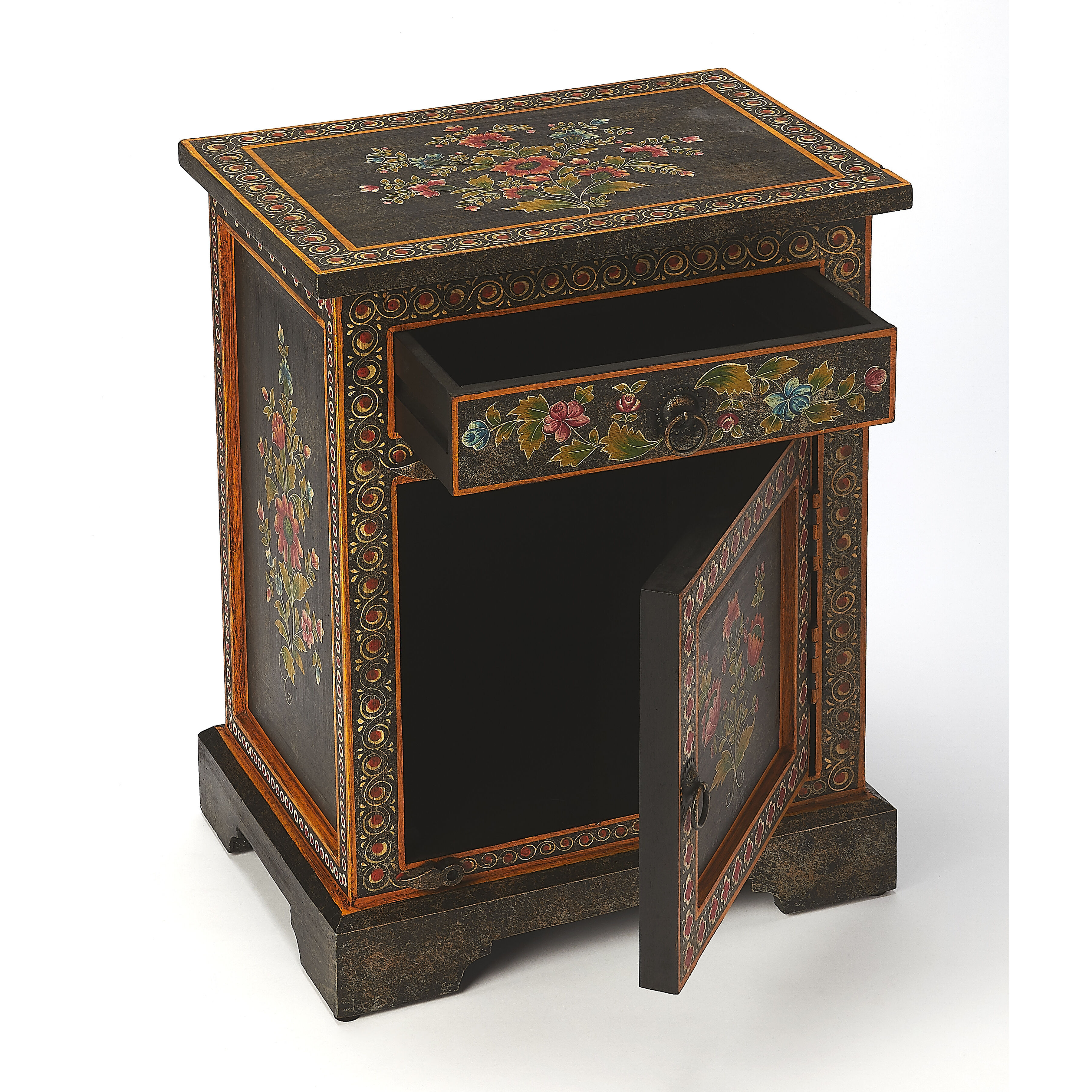 Bihar Hand Painted Artifacts Chest/Cabinet