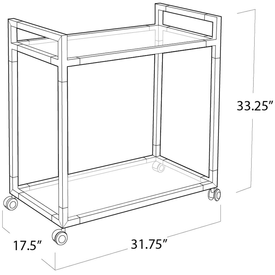 Americano Clear Bar Cart
