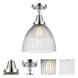 Franklin Restoration Seneca Falls 1 Light 9.5 inch Polished Chrome Flush Mount Ceiling Light